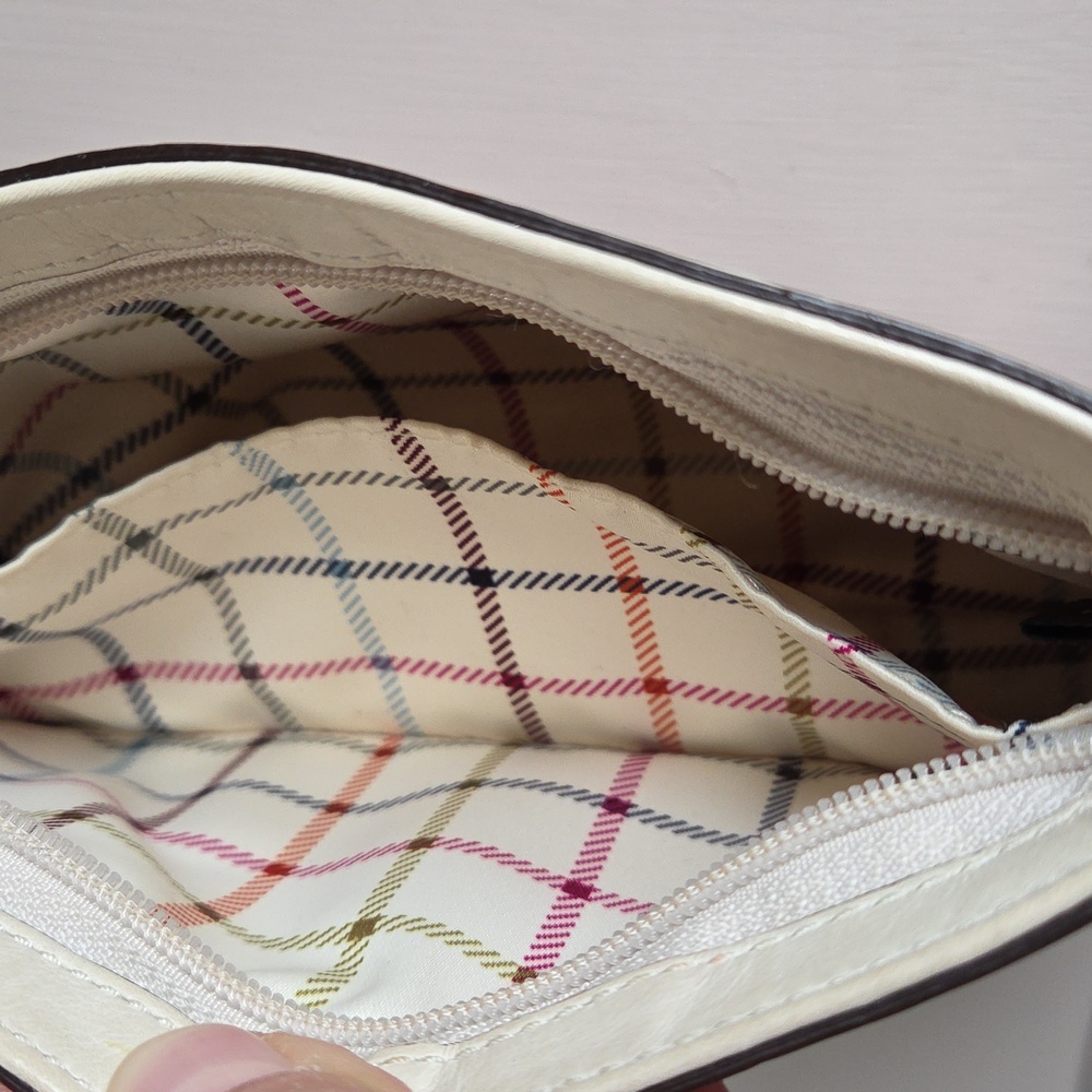 COACH Bone Tattersall Pleated Wristlet - Picture 8 of 12